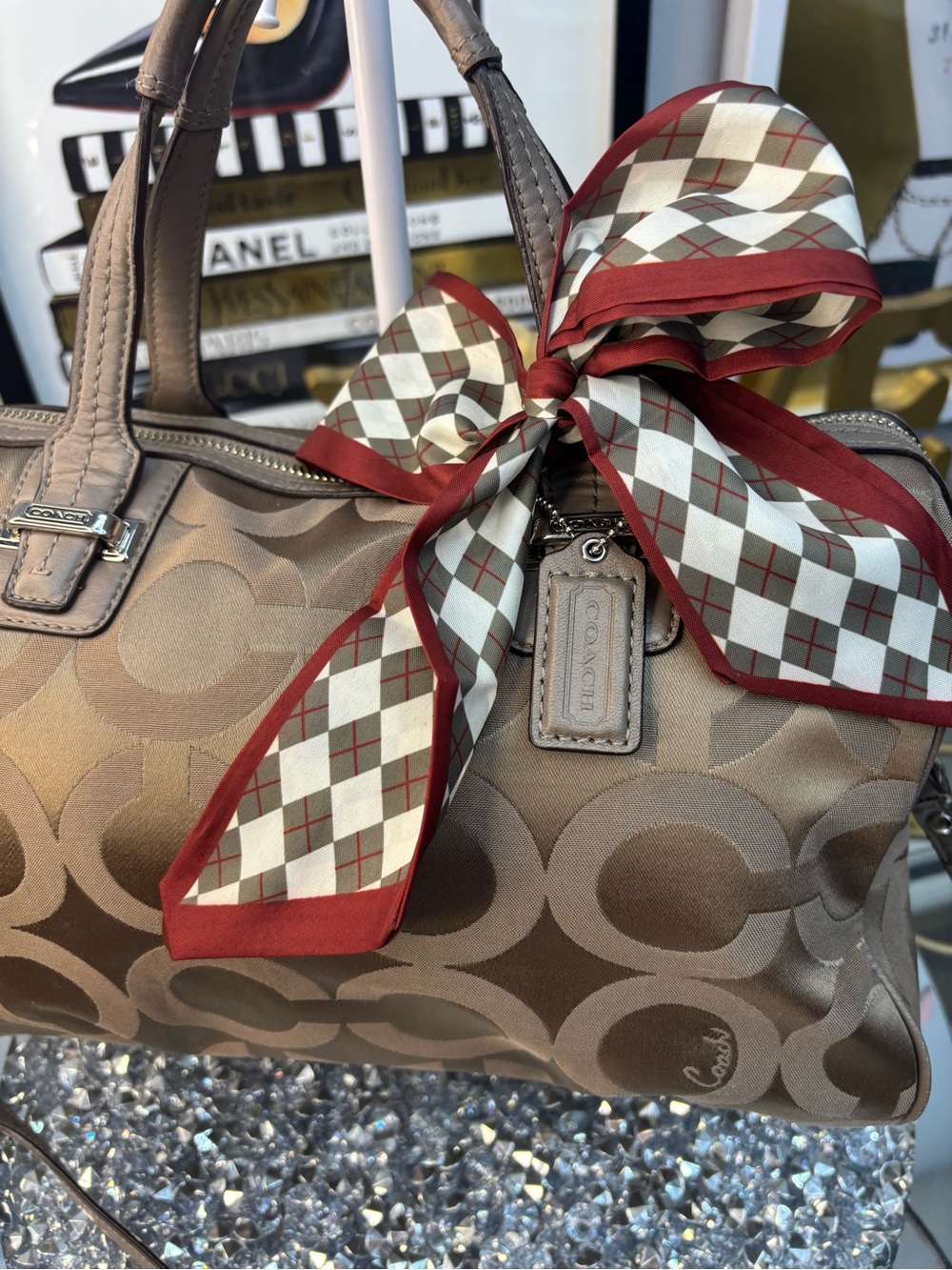 Coach 2013 Taylor Op Art Satchel EUC - Picture 3 of 14